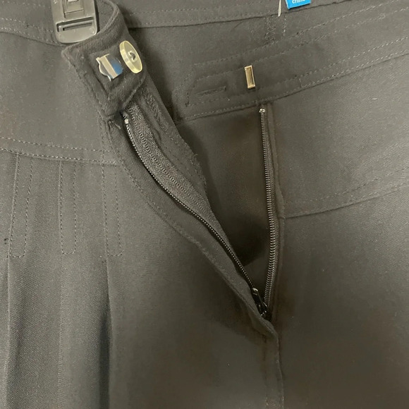 Derek Lam Design Nation Pants  Black Pleated Dress Cropped Career Sz 12 - Picture 7 of 9